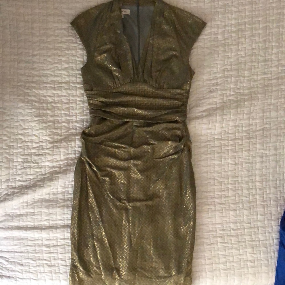 Gorgeous gold and grey cocktail dress